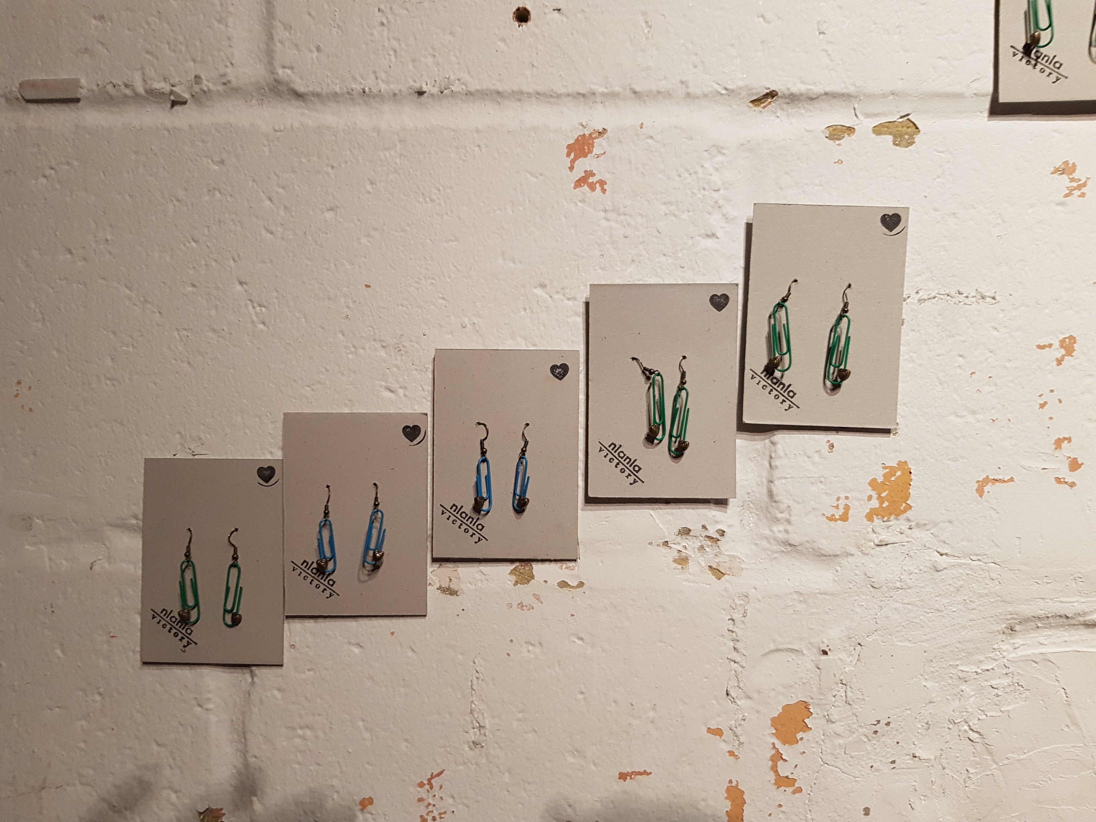 Lime Green Personalised Paperclip Earrings | by lovedbynlanla