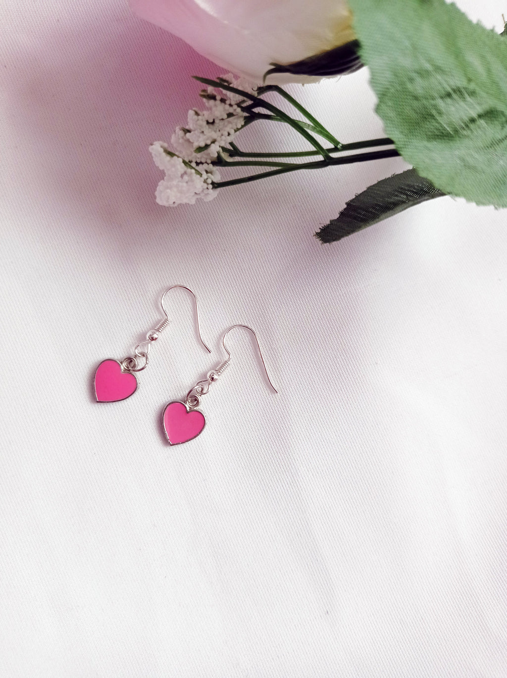 Rose Pink Hearts Earrings, Playing Cards inspired Queen of Hearts | by lovedbynlanla