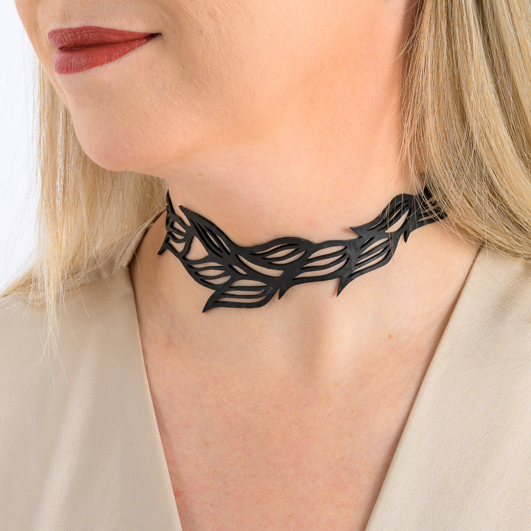 Jasmine Recycled Rubber Choker Necklace Eco-Friendly